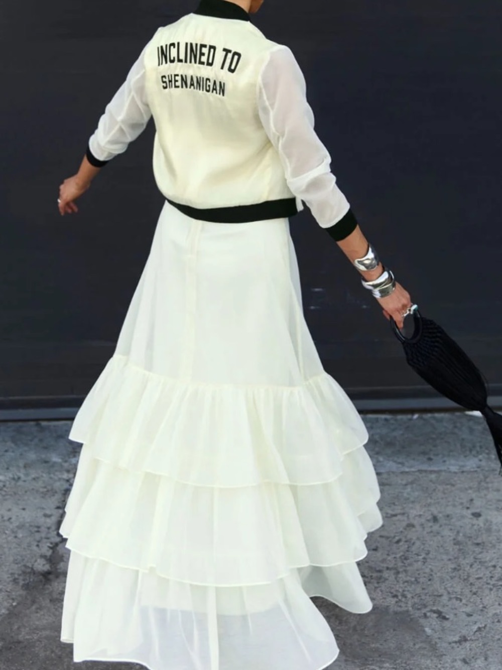 Buru x India Tiered White Maxi Skirt - Elegant Ruffle Women's XL Skirt NWT $308
